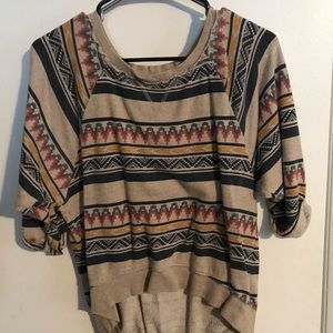 Aztec Crop Sweater